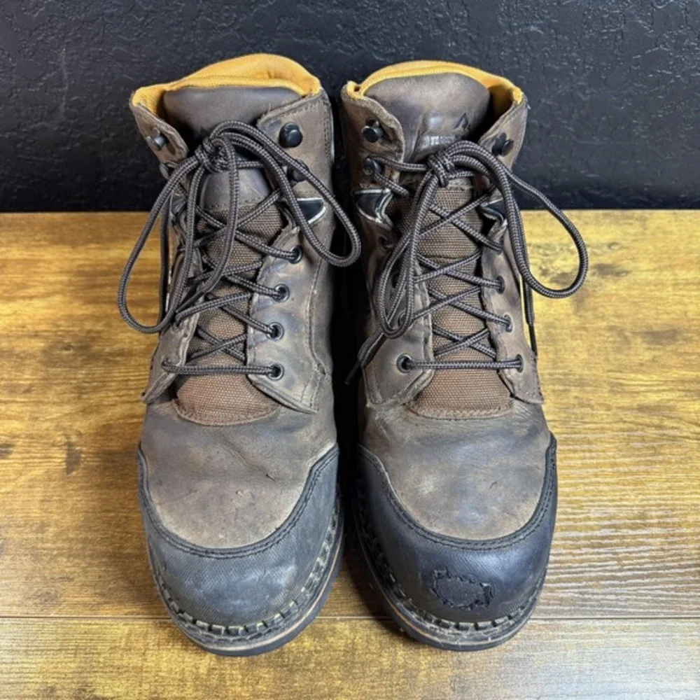 Ridgecut RCT002TS Brown Leather Waterproof Safety Toe Work Boots Mens‎ 11W